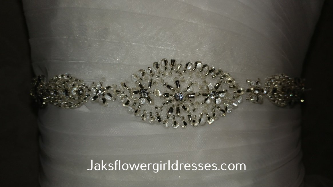 Sheer Back Wedding Flower Girl Dress